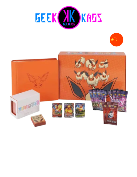 POKEMON TCG - EEVEE V GIFT BOX " FLAREON " - CHINO