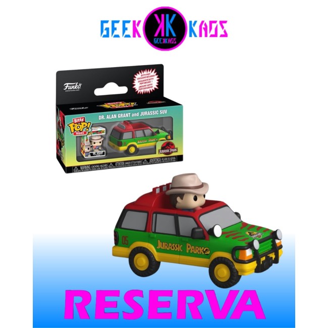 BITTY POP! RIDE - JURASSIC PARK - DR. ALAN GRANT AND JURASSIC SUV