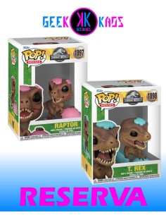 2-PACK - FUNKO POP! JURASSIC WORLD - RAPTOR 1897, T.REX 1898