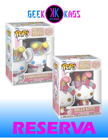 2-PACK - FUNKO POP! HELLO KITTY AND FIRENDS - HELLO KITTY 130, CINNAMOROLL 131 2-PACK - FUNKO POP! HELLO KITTY AND FIRENDS - HELLO KITTY 130, CINNAMOROLL 131