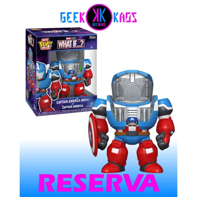 BITTY POP! BITTY BOT - WHAT IF... - CAPTAIN AMERICA MECH WITH CAPTAIN AMERICA