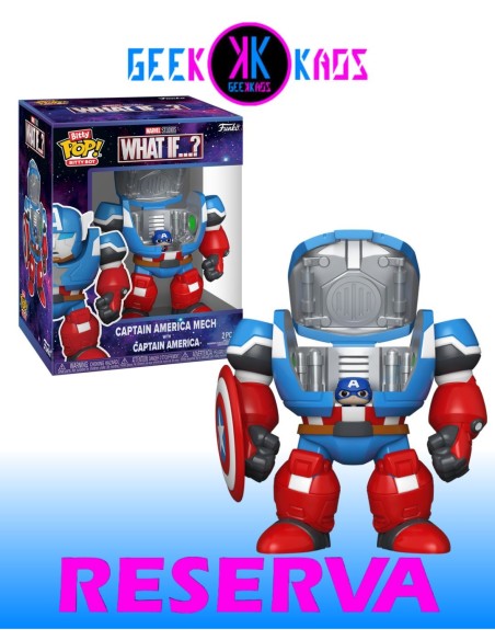 BITTY POP! BITTY BOT - WHAT IF... - CAPTAIN AMERICA MECH WITH CAPTAIN AMERICA BITTY POP! BITTY BOT - WHAT IF... - CAPTAIN AMERICA MECH WITH CAPTAIN AMERICA