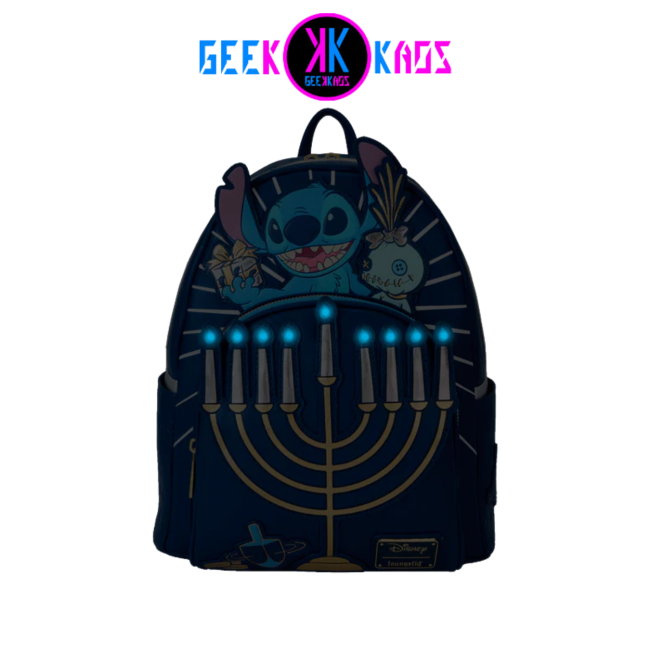 MINI MOCHILA - LILO & STITCH - LIGHT UP MEMORAH STITCH (GITD) - LOUNGEFLY