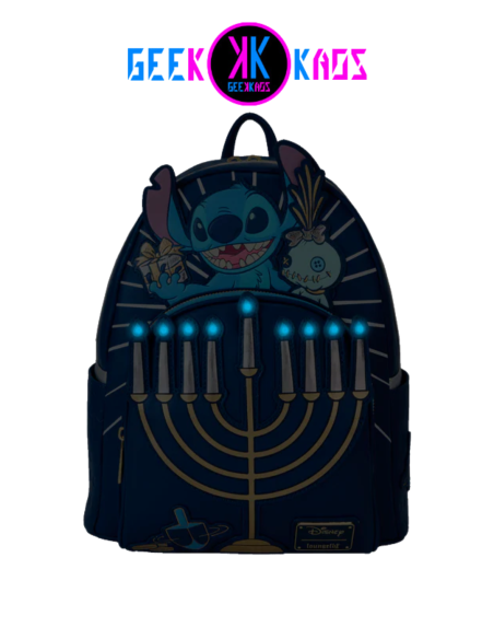 MINI MOCHILA - LILO & STITCH - LIGHT UP MEMORAH STITCH (GITD) - LOUNGEFLY