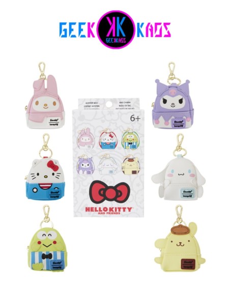 BLIND BOX - HELLO KITTY AND FRIENDS - MINI MOCHILA LLAVERO MYSTERY - LOUNGEFLY