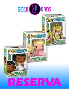 3-PACK - FUNKO POP! THE PRINCESS AND THE FROG - LOUIS WITH RAYMOND 1670, CHARLOTTE 1671, TIANA 1672