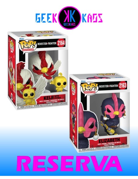 2-PACK - FUNKO POP! - ROOSTER FIGHTER - ELIZABETH 2163, KEIJI WITH PIYOKO 2164
