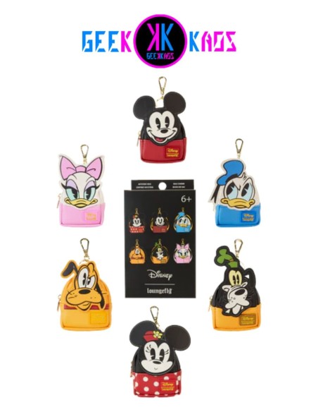 BLIND BOX - MICKEY & FRIENDS PICNIC COSPLAY - MINI MOCHILA LLAVERO MYSTERY - LOUNGEFLY