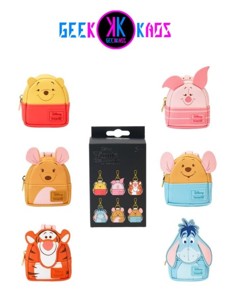 BLIND BOX - WINNIE THE POOH & FRIENDS COSPLAY - MINI MOCHILA LLAVERO MYSTERY - LOUNGEFLY