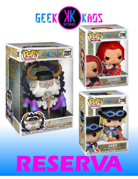 3-PACK - FUNKO POP! - ONE PIECE - SABO 2108, SHANKS 2166, ST. JAYGARCIA SATURN 2207