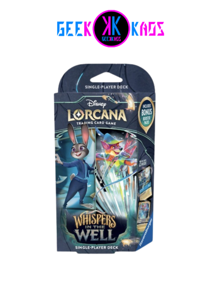 DISNEY LORCANA CHAPTER 10 - WHISPERS IN THE WELL - STARTER DECK JUDDY HOPPS/ROBIN HOOD - INGLES